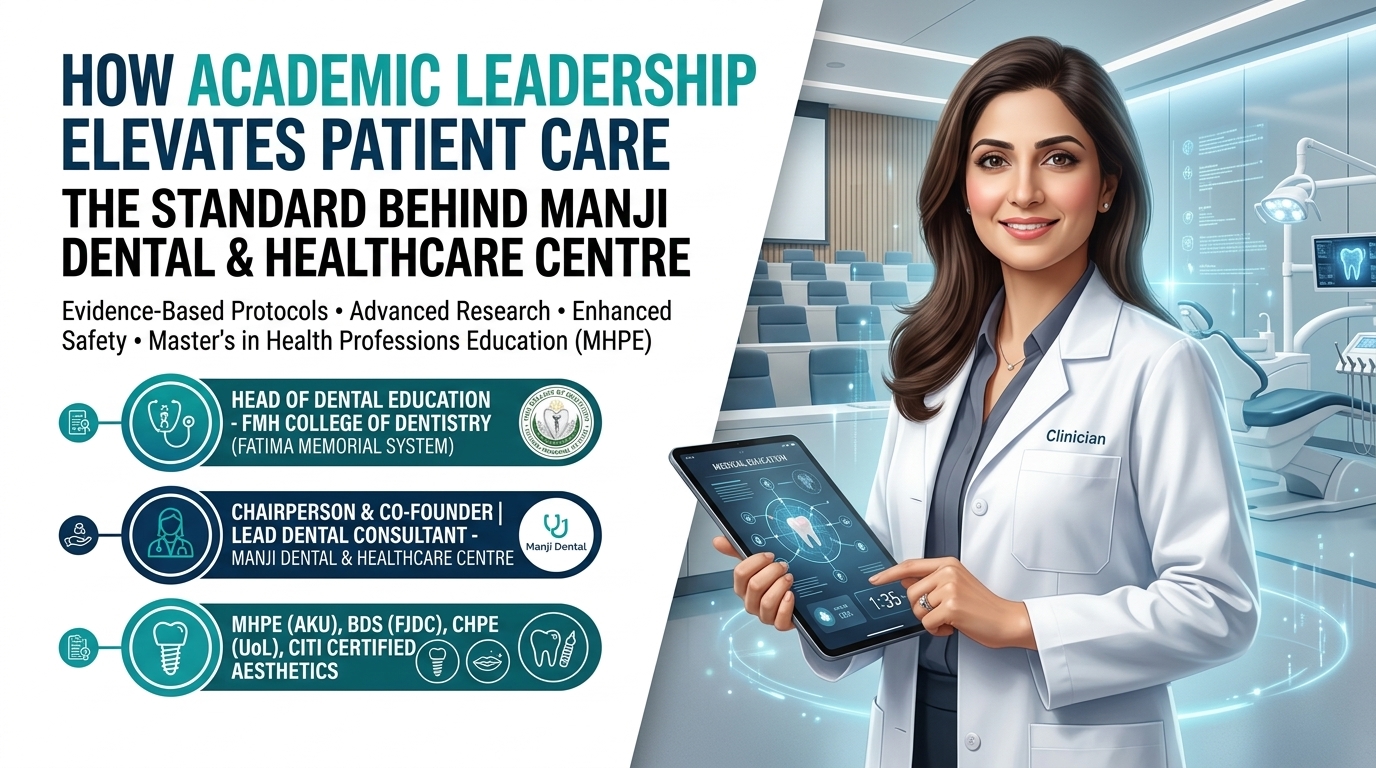 Dr. Salima Naveed Manji - Head of Dental Education and Lead Consultant at Manji Dental & Healthcare Centre